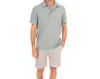 Fish Hippie Co Abaco Performance Polo In Ranger Blue In Gray