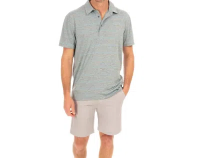 Fish Hippie Co Abaco Performance Polo In Ranger Blue In Gray