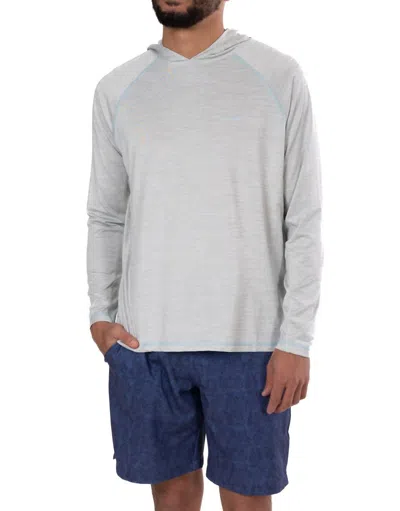 Fish Hippie Co Heather Streak Boden Hoodie In Chrome In Gray