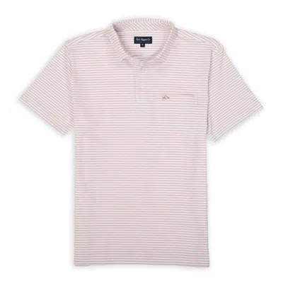 Fish Hippie Co Men's Pamlico Stripe Polo In Lilac/white In Multi