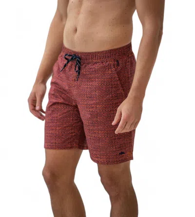 Fish Hippie Co Men's Sundowner Swim Trunk In Red