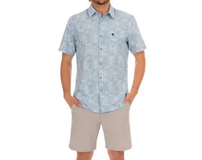 Fish Hippie Co Rowe Performance Shirt In Ice Melt In Blue