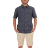 Fish Hippie Co Rumfront Short Sleeve Shirt In Indigo In Multi