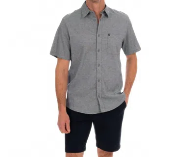Fish Hippie Co Rumfront Short Sleeve Shirt In Washed Black In Blue