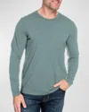 Fisher + Baker Men's Mission Heathered Performance T-shirt In Heather Stone Blue