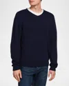 Fisher + Baker Men's Wentworth V-neck Sweater In Navy