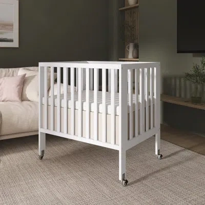 Fisher Price 2-in-1 Mini Convertible Crib With Mattress In White