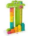 Fisher Price Adding Alligator Educational Toy Stacking Blocks, 10 Pieces In Green