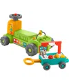 Fisher Price Laugh Learn 4-in-1 Farm To Market Tractor Ride-on Learning Toy In Multi-color