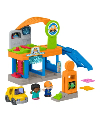Fisher Price Little People Fillin' Fun Service Station Folding-ramp Playset, Ages 1+ In Green