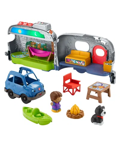 Fisher Price Kids' Little People Light-up Learning Camper Set In Multi