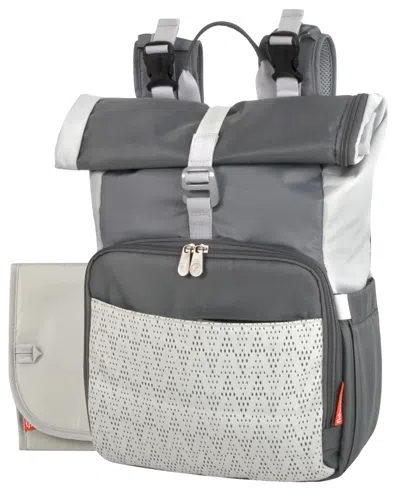 Fisher Price Babies' Maverick Roll Top Diaper Backpack In Gray