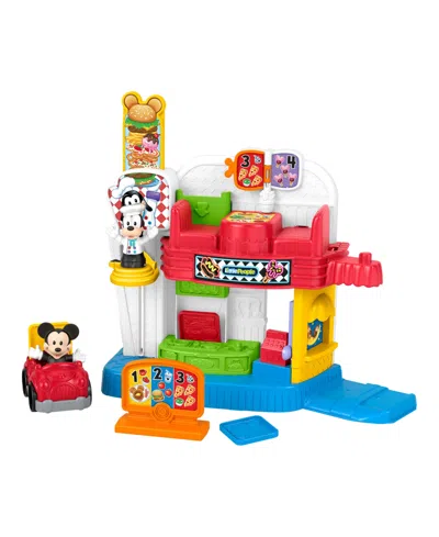Fisher Price Mickey And Goofy Silly Sounds 7-piece Diner Playset, Ages 1.5+ In Metallic