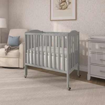 Fisher Price Mini Convertible Portable Crib In Gray