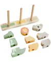 Fisher Price Wooden Stack And Sort Animals Baby And Toddler Toy, 10 Wood Pieces In Neutral