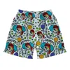 Fishirt Men's Activewear Shorts Pirate Skull Graphic Vibora Style -white In White
