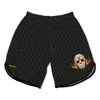 Fishirt Men's Swim Short Long - Mexican Skull Graphic Style Despamuertos - Black In Black