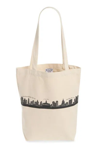 Fishs Eddy 212 Skyline Canvas Tote In Neutral