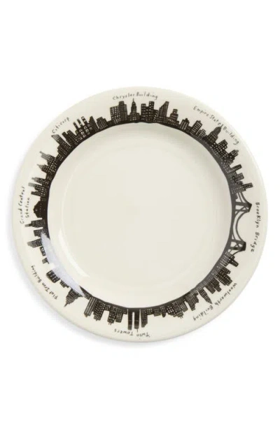 Fishs Eddy 212 Skyline Pattern Appetizer Plate In Neutral