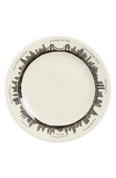 Fishs Eddy 212 Skyline Pattern Dinner Plate In Neutral