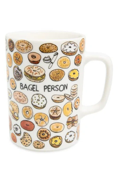 Fishs Eddy Ben Lenovitz Bagel Person Mug In Multi