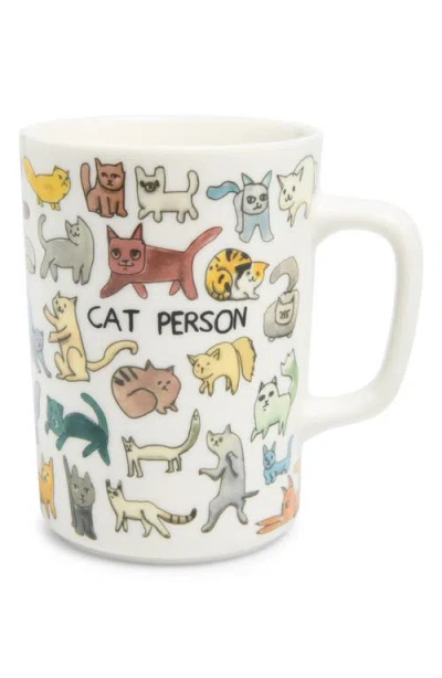 Fishs Eddy Ben Lenovitz Cat Person Mug In Multi