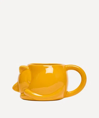 Fishs Eddy Cat Mug In Yellow