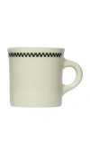 Fishs Eddy Checkerboard Diner Mug In White