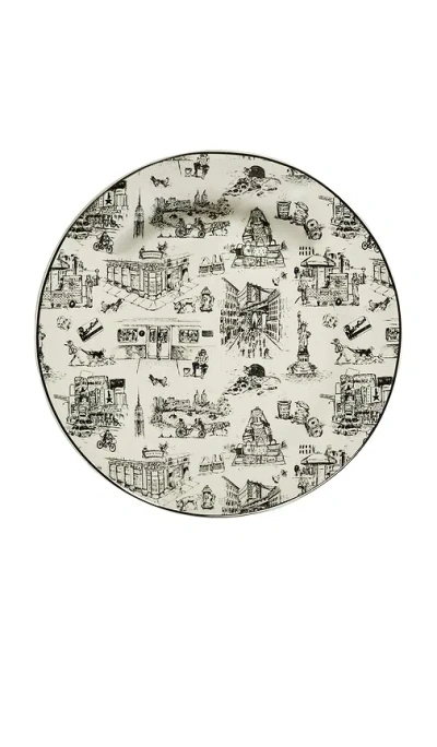 Fishs Eddy Nyc Toile Dinner Party Plate In N,a