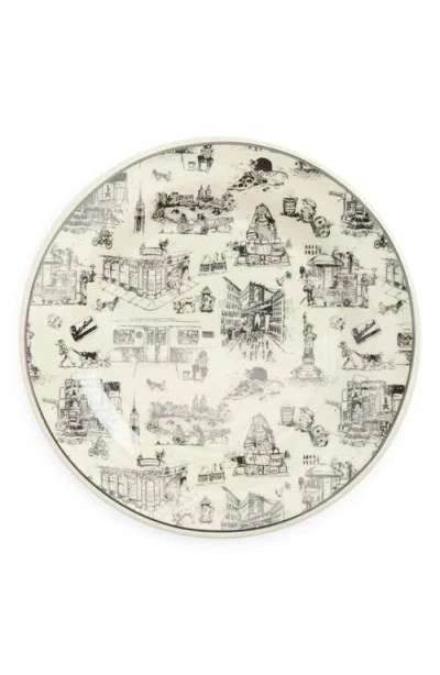 Fishs Eddy Nyc Toile Dinner Plate In Neutral