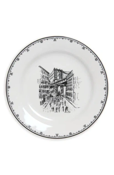 Fishs Eddy Nyc Toile Dumbo Plate In Gray