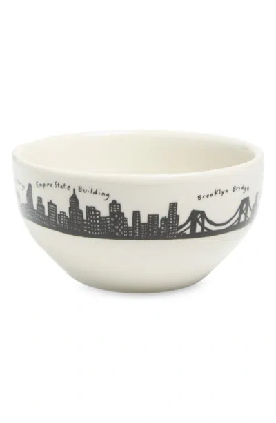 Fishs Eddy Skyline 22 Oz. Dinnerware Bowl In White