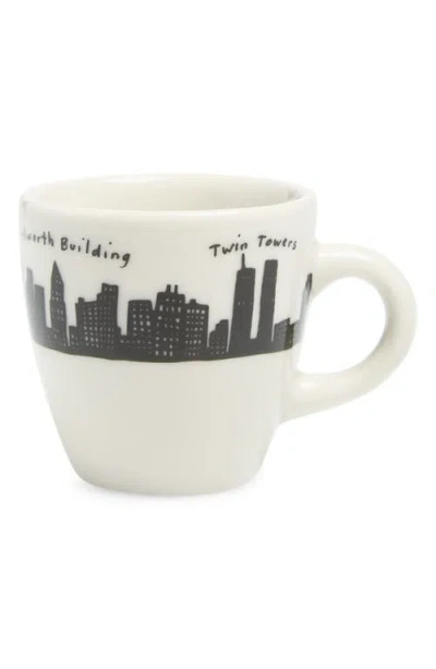 Fishs Eddy Skyline Stoneware Demitasse Mug In Gray