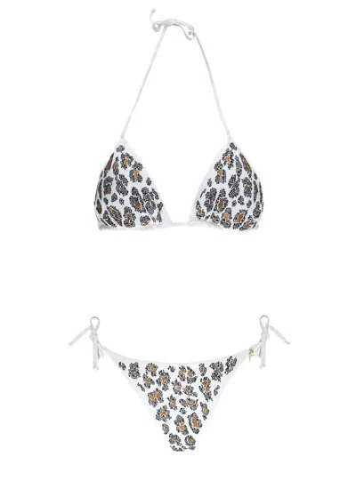 Fisico Cristina Ferrari All-over Strass White Bikini