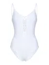 Fisico Cristina Ferrari White Lycra One-piece Swimsuit In Blanco