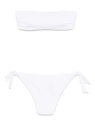 Fisico Cristina Ferrari Broderie-anglaise Bikini In Weiss
