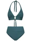 Fisico Cristina Ferrari Fisico Triangle Top Microfiber Bikini With High-waisted Briefs