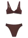 Fisico Cristina Ferrari Triangle-cup Bikini In Brown
