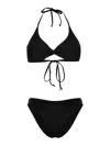Fisico Cristina Ferrari Twist-detailing Bikini Set In Black