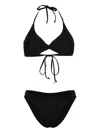 Fisico Cristina Ferrari Twist-detailing Bikini Set In Black  