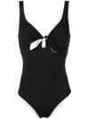 Fisico Cristina Ferrari Bow Detail Swimsuit In Black