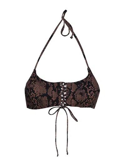 Fisico Cristina Ferrari Bra With Braiding In Brown | ModeSens