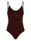 Fisico Cristina Ferrari Braid-detailing Swimsuit In Brown