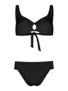 Fisico Cristina Ferrari Brassiere Bikini With Ring In Black