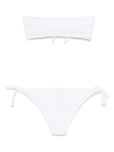 Fisico Cristina Ferrari Broderie-anglaise Bikini In Weiss