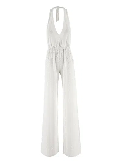 FISICO CRISTINA FERRARI BRODERIE-ANGLAISE JUMPSUIT
