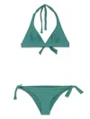 Fisico Cristina Ferrari Embossed Bikini Set In 绿色