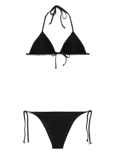 Fisico Cristina Ferrari Crinkled Bikini In Black  