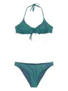 Fisico Cristina Ferrari Animalier Print Bikini Set In Green