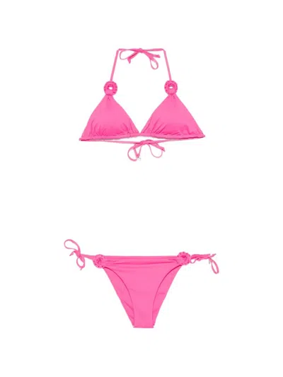 Fisico Cristina Ferrari Crochet Ring Bikini In Multi